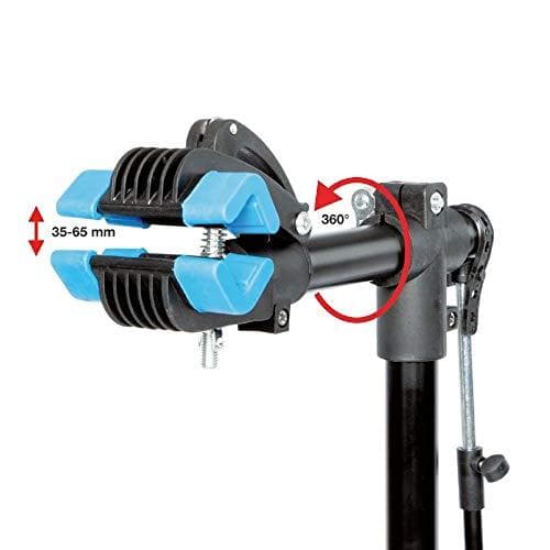 FISCHER cykelstativ | Reparationsstander | 4-bens stativ base | foldbar og højdejusterbar | stabil med et solidt fodfæste