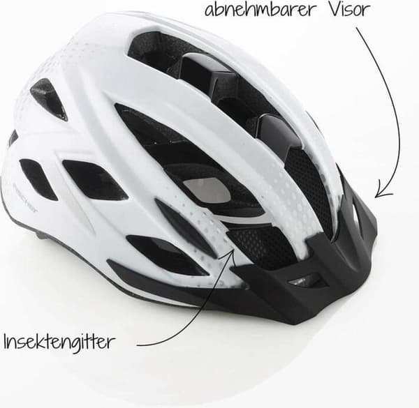 FISCHER FAHRRAD Urban Lano S/M MTB-pyöräilykypärä Valkoinen, Musta Vaatekoko: M