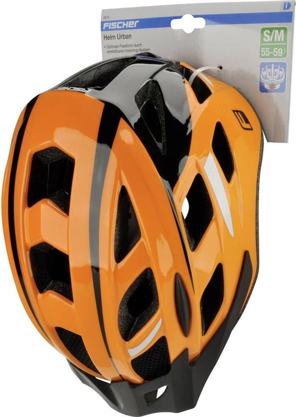 FISCHER FAHRRAD Urban Sport S/M MTB cykelhjälm Orange, Svart Klädstorlek: M