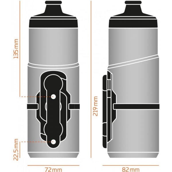 Fidlock Twist Bottle 600 -juomapullo ja teline