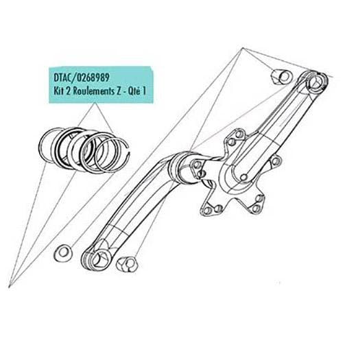 Look Bearing Kit For Zed 2/3 Svart 5 Units