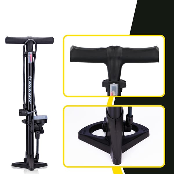Dunlop cykelpumpe med trykmåler