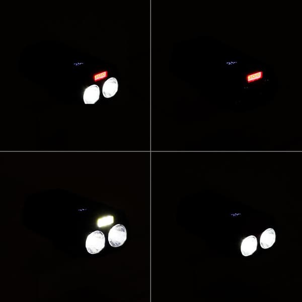 Cykellygte 750 lm 2x XML + COB + powerbank VA0045 Vayox