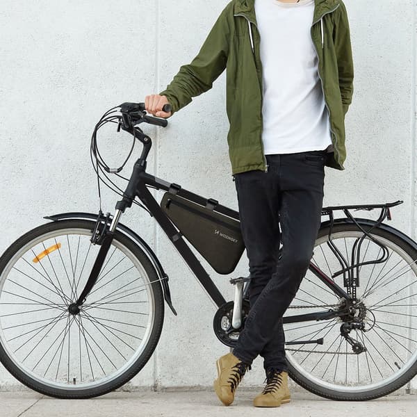 Cykeltaske til cykelstel, 5 l, grå