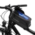 Miniatyrbillede 1 af 6: Cykelsteltaske med telefonetui 1,7 l, sort