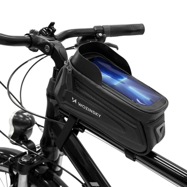 Cykelsteltaske med telefonetui 1,7 l, sort