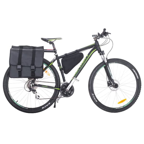 L-BRNO Cykeltaske, dobbelt, to-rums side, til cykel, bagagerum, 35L