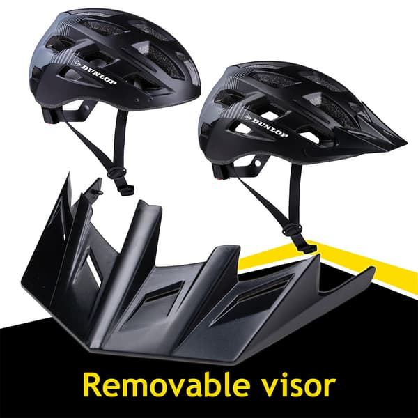 Dunlop sykkelhjelm med LED 58-61 cm