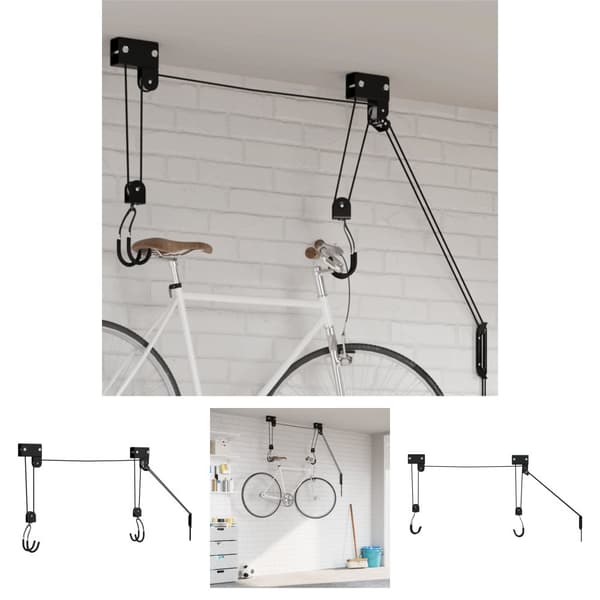 The Living Store cykelhejs med loftmontering 57 kg -  Cykeltilbehør