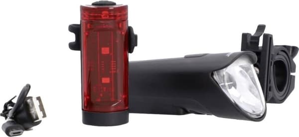 FISCHER CYKEL 45 LUX, liten cykelbelysningssats LED svart