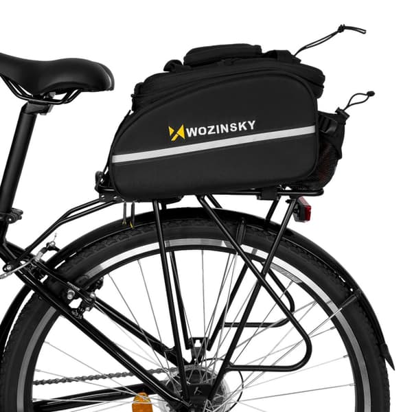 Stor cykeltaske 35l + sort regnslag