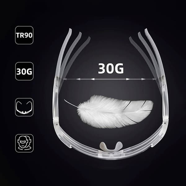 Fotokromatiska cykelglasögon med UV 400 UVA- och UVB-filter, vita