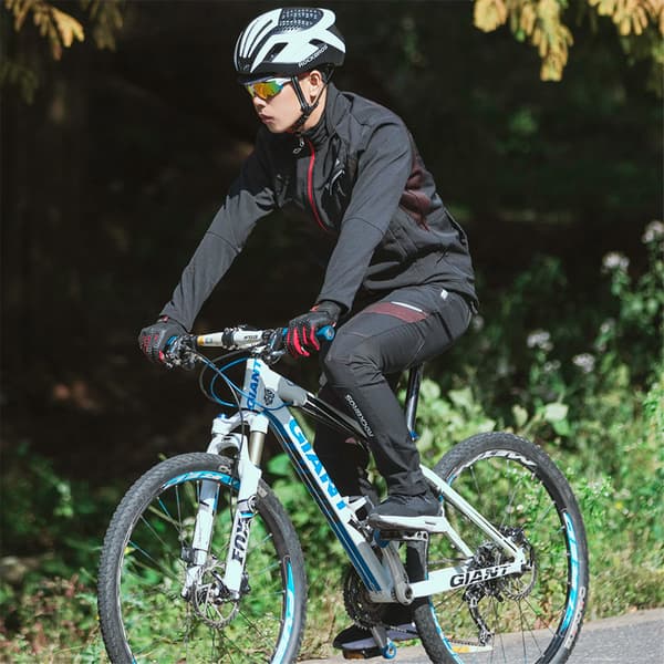 Termocykelbukser, beskyttelse mod vand og vind, str. L, sort