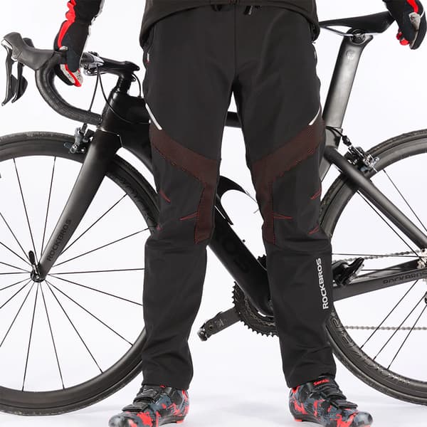 Termocykelbukser, beskyttelse mod vand og vind, str. L, sort