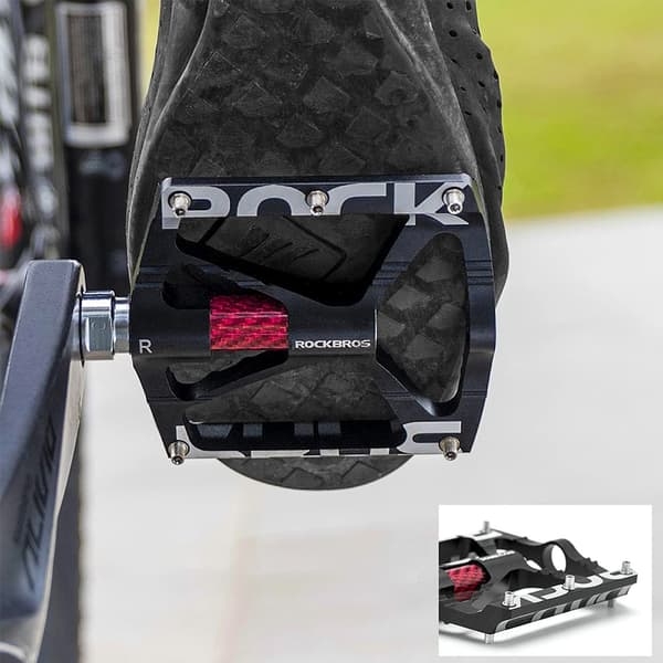 Aluminiumlegering MTB plattform cykelpedalset - svart