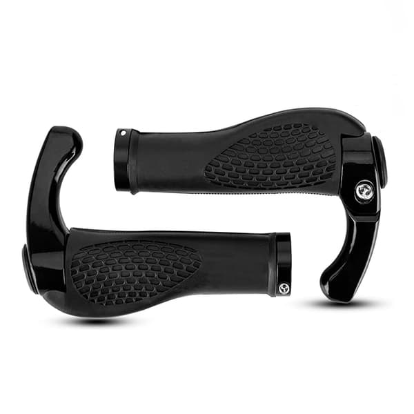 Sæt med cykelhåndtag med anti-slip horn - sort