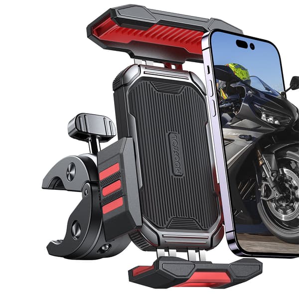 Telefonhållare för styret på en motorcykel, cykel, barnvagn, svart