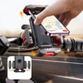 Miniatyrbild 4 av 6: Telefonhållare för styret på en motorcykel, cykel, barnvagn, svart