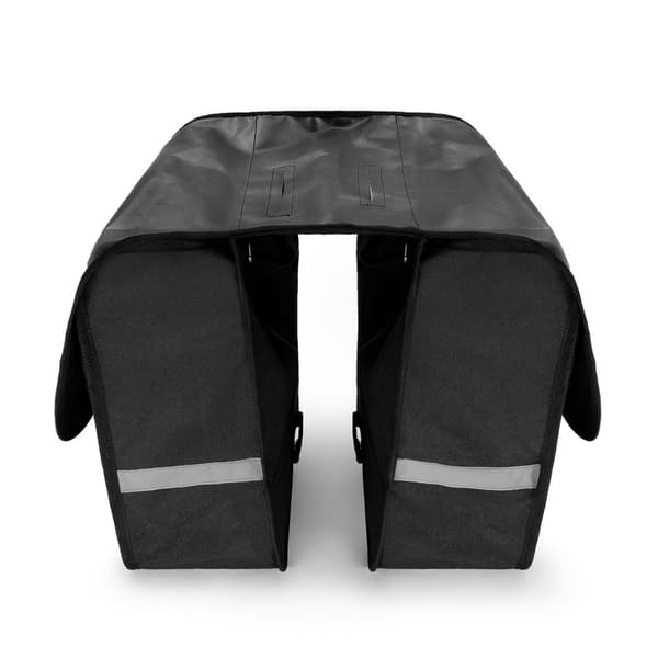 Dobbelt cykeltaske, 28 l, sort