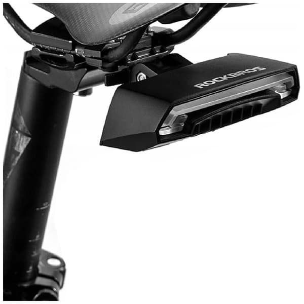 Rockbros LKWD-R1 sykkelbaklykt med laser og fjernkontroll + mikro-USB-kabel - USB-A - svart