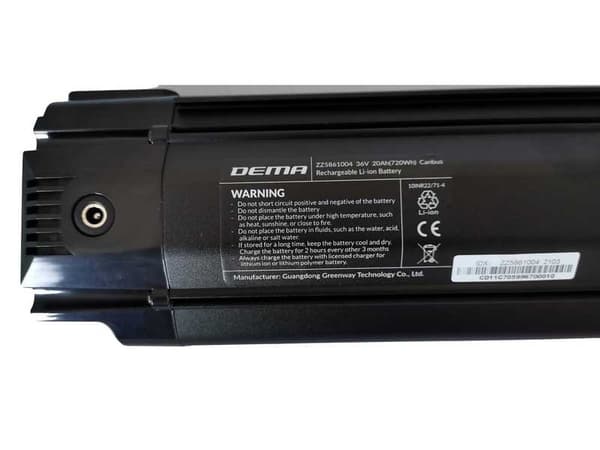 Dema Lg 20ah 36v Batteri I Underramen Svart