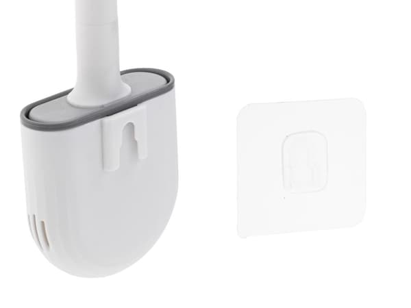 Silikone toiletbørste med hvid beholder
