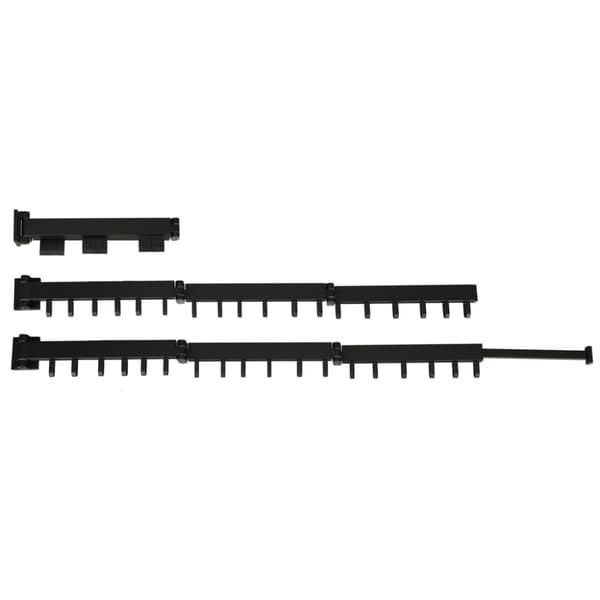 Vægbøjle til tørretumbler, foldbar, teleskopisk, sort, 123 cm