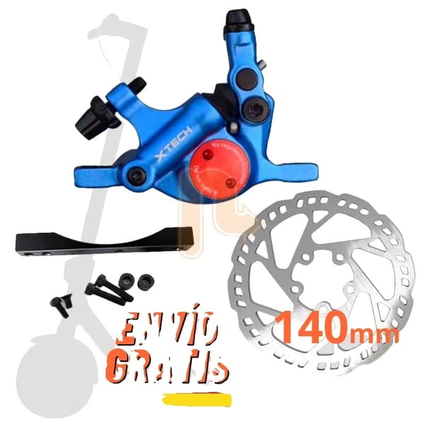 Xtech Bremsekaliber Kit, Semi-Hydraulisk, Holdbar Bagstøtte,Rød Pro/2 135mm Kit
