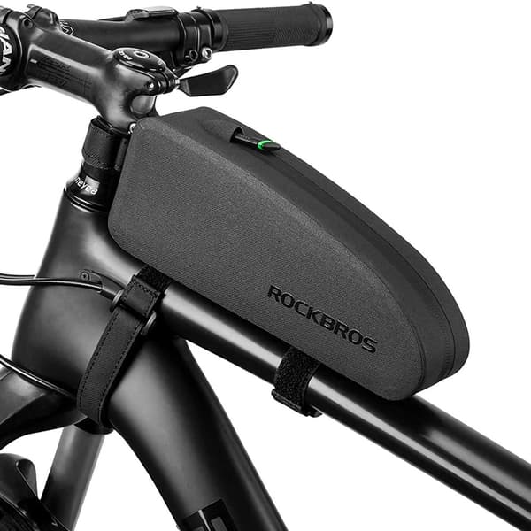 Hård, vandtæt cykelsteltaske. 1,6L sort