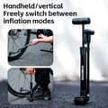 Miniatyrbillede 2 af 6: Håndcykelpumpe med 8 bar trykmåler - sort