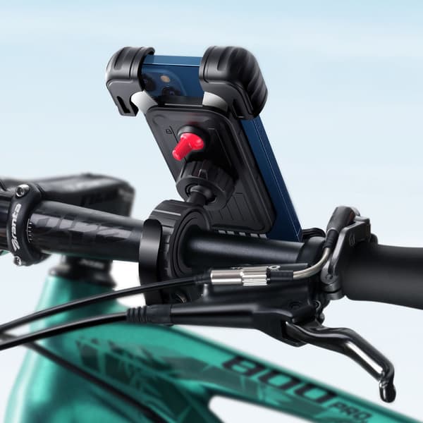 Telefonholder til cykel, motorcykel, styr, universal, sort