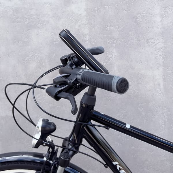 Telefontaske med styrholder til cykel, motorcykel, scooter, sort