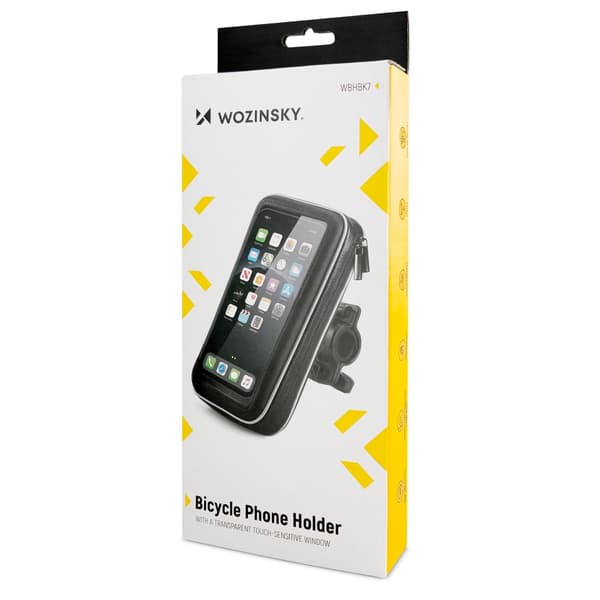 Telefontaske med styrholder til cykel, motorcykel, scooter, sort