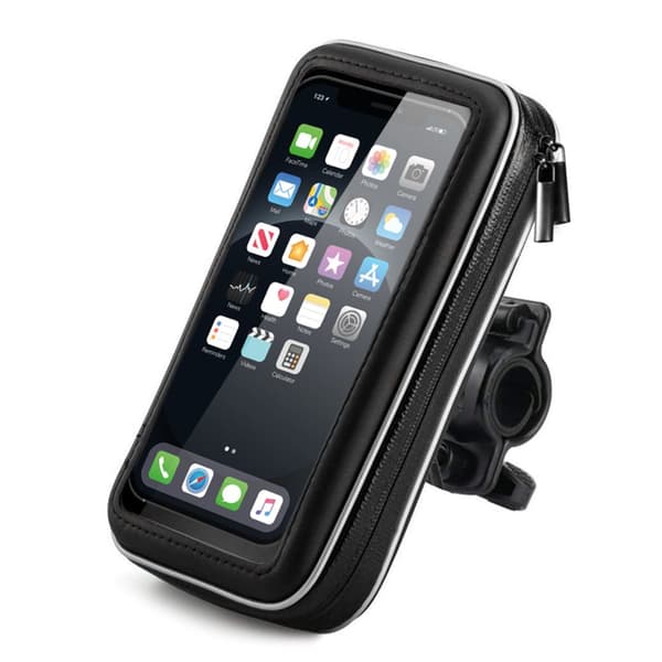 Telefontaske med styrholder til cykel, motorcykel, scooter, sort