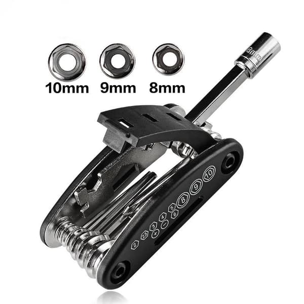 16in1 MultiTool för cykelreparation - svart