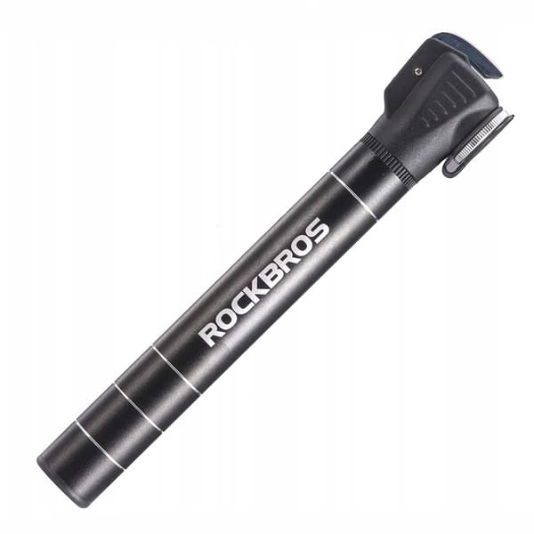 Pieni polkupyörän pumppu 7 bar alumiinia, pituus 17 cm - musta