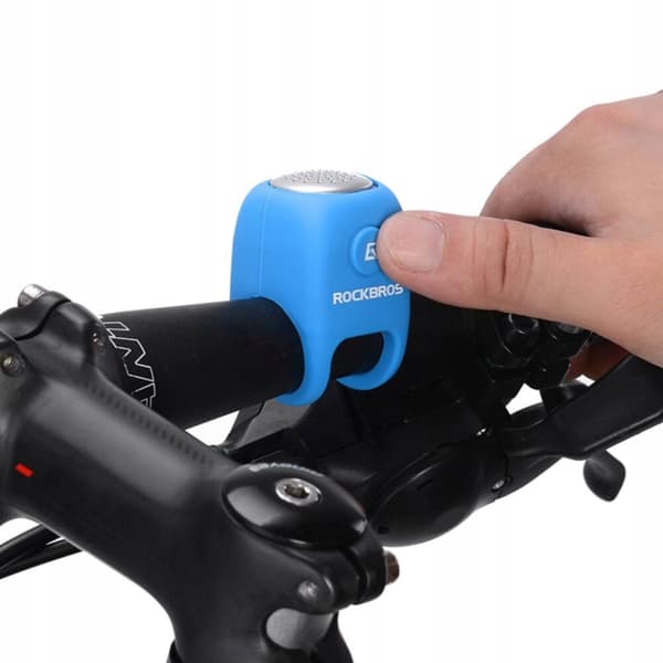 Elektronisk cykelklokke i silikonehus - blå