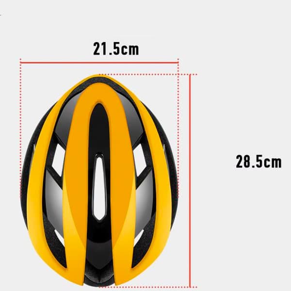 Universal justerbar cykelhjälm, storlek L, svart och gul