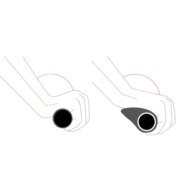 Greb, ergonomiske cykelgreb, dia. 22 mm grå