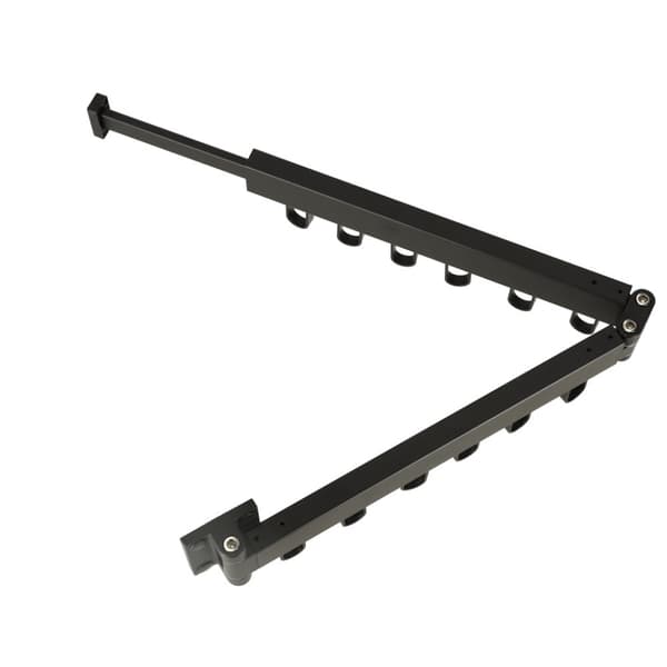 Tørretumbler, teleskopisk vægophæng, foldbar, sort, 90 cm