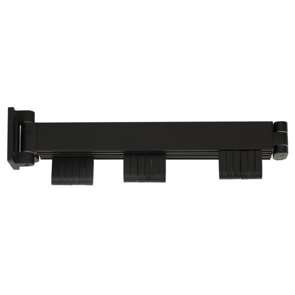 Vægbøjle til tørretumbler, foldbar, teleskopisk, sort, 123 cm