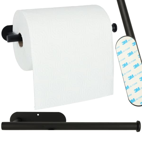 Toiletpapir håndklædeholder, sort