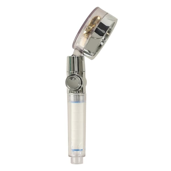 Brusehoved med guld turbine ventilator