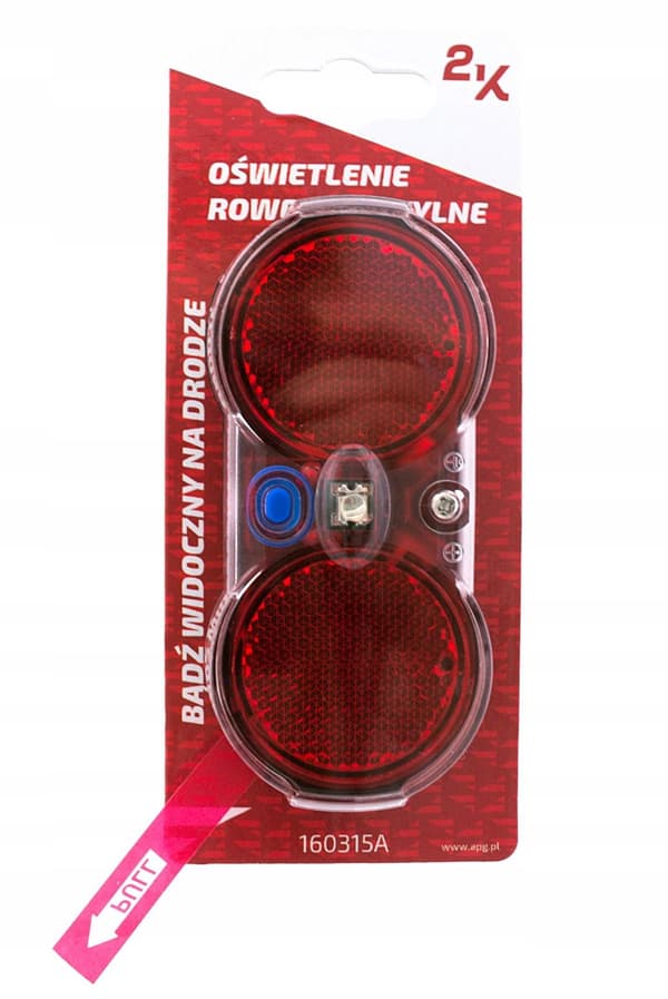 2K LED cykelholderlys med reflektor ba