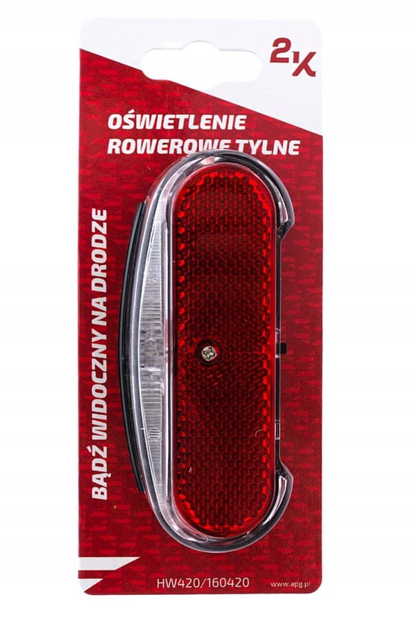 2K LED cykelholderlys med reflektor ba
