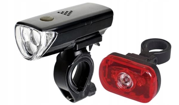 XC LED BATTERI CYKELLYGTE SÆT SORT