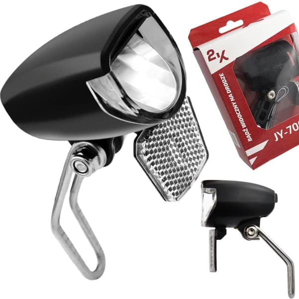 CYKELFORLYGTNING PÅ DYNAMO MED LYSSTYRING 25 LUX 60 Lumen.