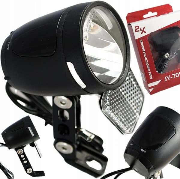 FRONTDYNAMO LED CYKELLAMPE TÆND/SLUK 90LUX