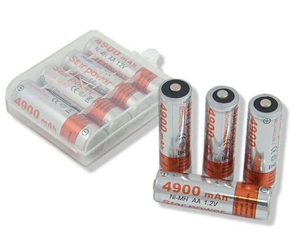 AA genopladelige små sticks NI-MH 4900 mAh batterier