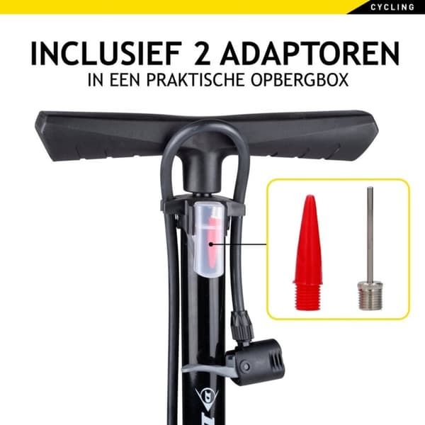 Dunlop cykelpump med tryckmätare dubbelventil holländsk ventil/fransk ventil/bilventil